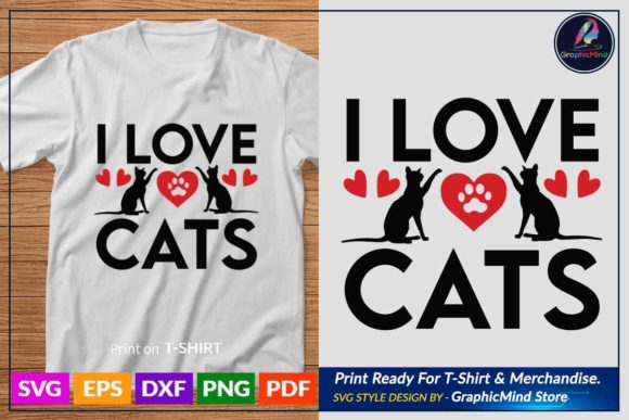 Cat T Shirt Design Typography Gráfico Manualidades Por GraphicMind