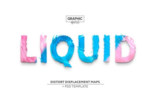Liquid Distort Displacement Maps Gráfico Complementos Criativos Por Graphic Spirit
