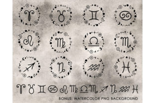 Zodiac Sings, Astrology Horoscope SVG Graphic Illustrations By MySpaceGarden 2