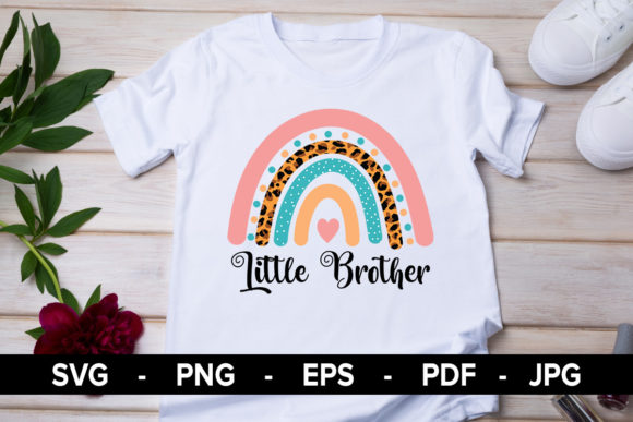 Little Brother Rainbow Heart Graphic Websites By Podesigner