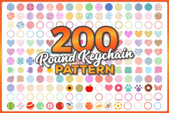 Keychain Huge Bundle | 200+ Keyring Graphic Crafts By BadroGraphics