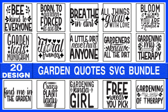 Garden Quotes SVG Designs Bundle Graphic Crafts By AM DESIGN