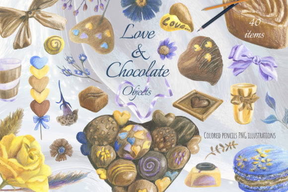 Valentine's Chocolates Objects Afbeelding Grafische Objecten van Hoge Kwaliteit Door Art Garden