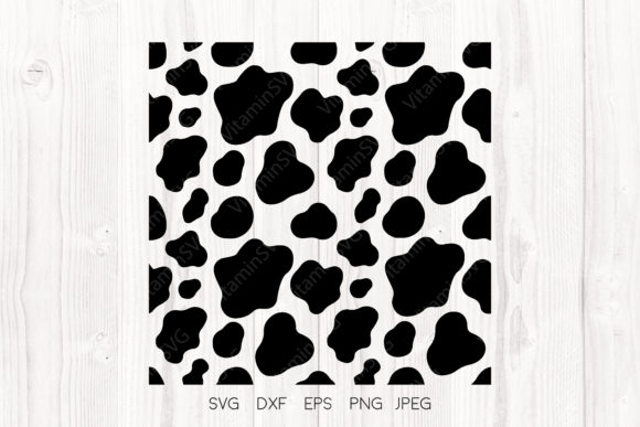 Cow Print SVG, Seamless Pattern Graphic Crafts By VitaminSVG