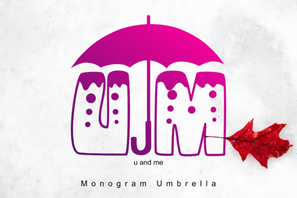 Monogram Umbrella Decorative Font By Bold Point