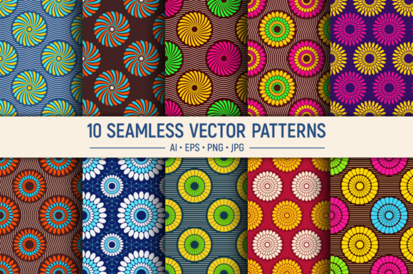 10 African Seamless Patterns Graphic Patterns By AVK graphics