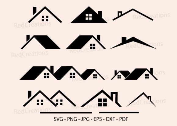 House Roof Svg, Frame,Roofing, Roofer Graphic Crafts By RedCreations