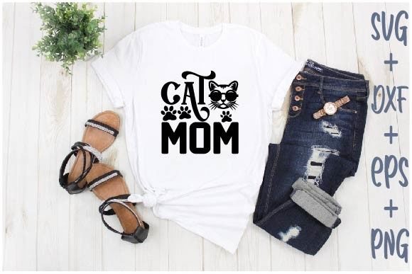CAT MOM Gráfico Diseños de Camisetas Por SVG Design Art