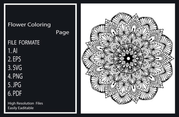 Coloring Page Mandala Graphic Coloring Pages & Books Adults By ordainit