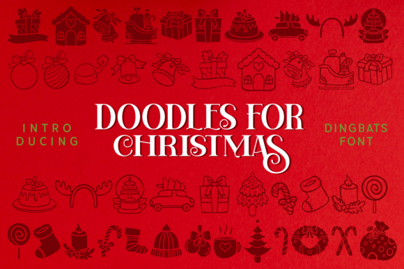 Doodles for Christmas Dingbats Font By Dani (7NTypes)