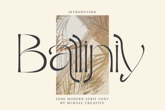 Balliniy Serif Font By Muksal Creative