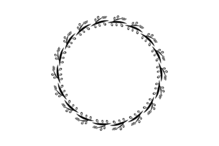 Circular Foliage Frame SVG Graphic Illustrations By Minimalist Eyes