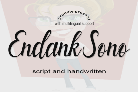 Endank Sono Script & Handwritten Font By Abadi letter