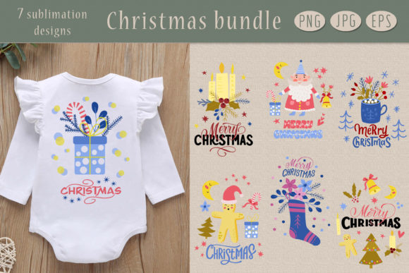 Christmas Sublimation Bundle Graphic Objects By rinaletters
