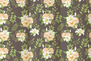 Seamless Pattern Design Lily Flowers Graphic Patterns By lukasdediz