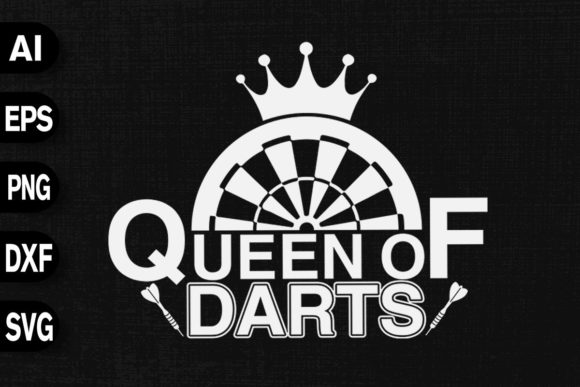 Queen of Darts Grafika Projekty Koszulek Przez svgdecor
