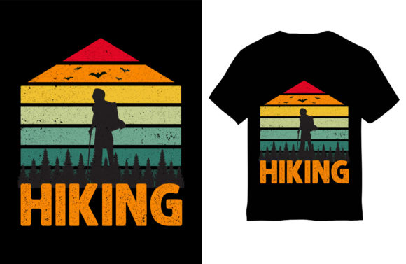 Hike, Hiking T-shirt Design Grafica Modelli di Stampa Di Mohsin Uddin