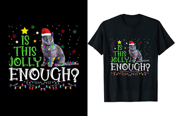 Is This Jolly Enough Christmas T-shirt Graphic T-shirt Designs By Unique Merch Tees