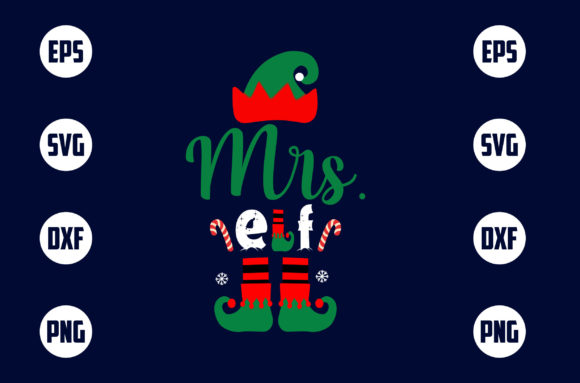 Mrs. Elf Graphic T-shirt Designs By CREATIVE_DESIGN