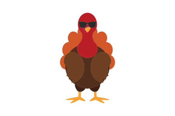 Turkey Wearing Sunglasses Thanksgiving Craft Cut File By Creative Fabrica Crafts
