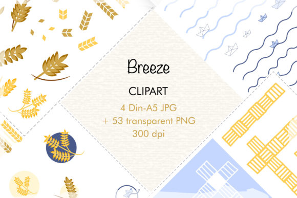 Breeze Digital Clipart Graphic Illustrations By cloudpapersCP