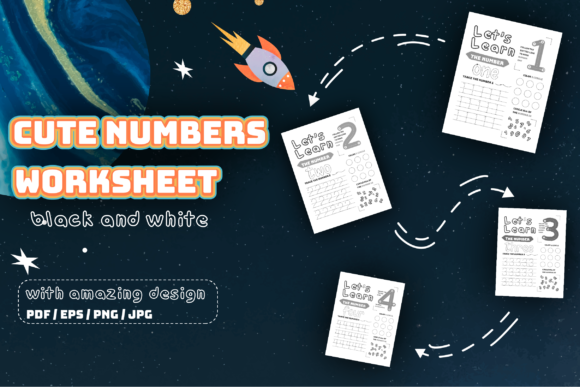 Numbers Worksheets Graphic Teaching Materials By Kim Hamza