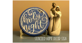 O Holy Night Christmas Home Décor Plaque