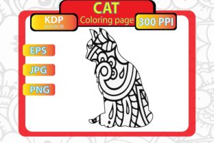 Cat Coloring Page for Adults & Kids Grafica KDP Interni Di burhanflatillustration29