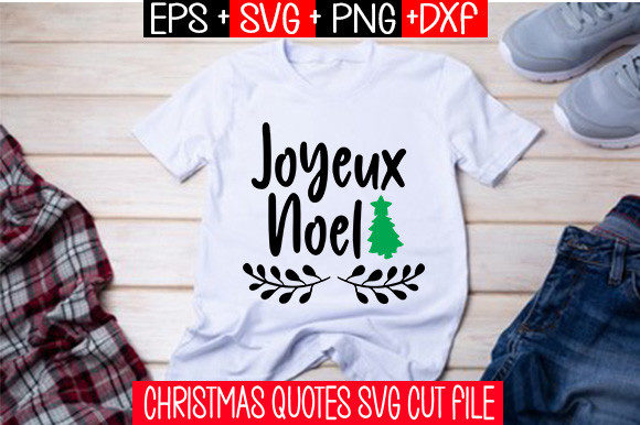 Joyeux Noel SVG Cut File Afbeelding T-shirt Designs Door Created By