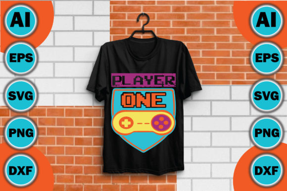 Player One Graphic T-shirt Designs By designmaster