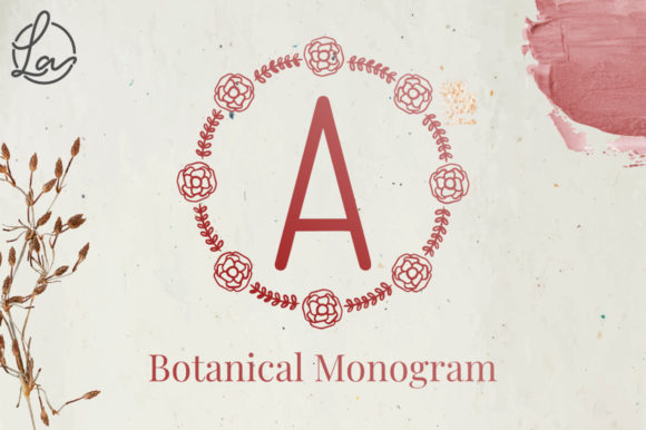 Botanical Monogram Decorative Font By Letterayu