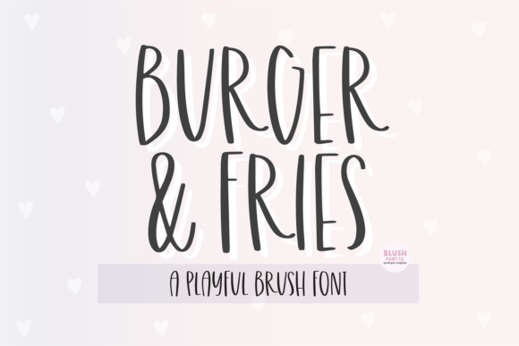 Burger and Fries Script & Handwritten Font By blushfontco