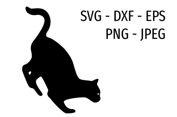 Jumping Cat Silhouette Graphic Illustrations By Scimmia Clipart