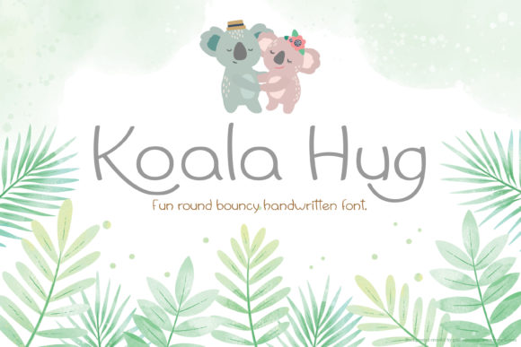 Koala Hug Skript-Schriftarten Schriftart Von Digital_Draw_Studio