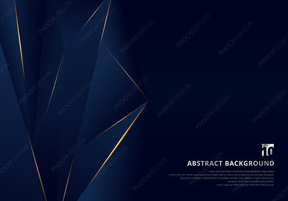 Abstract Template Blue Triangles Luxury Grafik Abstrakt Von phochi