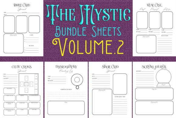 The Mystic Bundle Sheets Volume 2 Graphic KDP Interiors By Mary's Designs