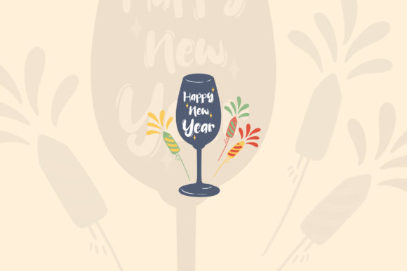 Happy New Years Icon Design Vector Gráfico Iconos Por joythestudio
