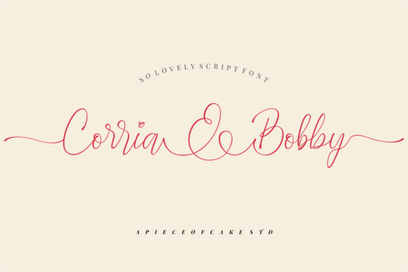 Corria & Bobby Script & Handwritten Font By a piece of cake