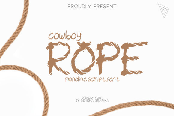 Cowboy Rope Polices d'Affichage Police Par Senekaligrafi Font