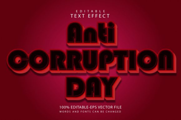 Anti Corruption Day Editable Text Effect Graphic Layer Styles By 2kaleh.studio2