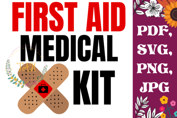 First Aid Kit SVG Vector File Gráfico Plantillas de Impresión Por Tropical art hub