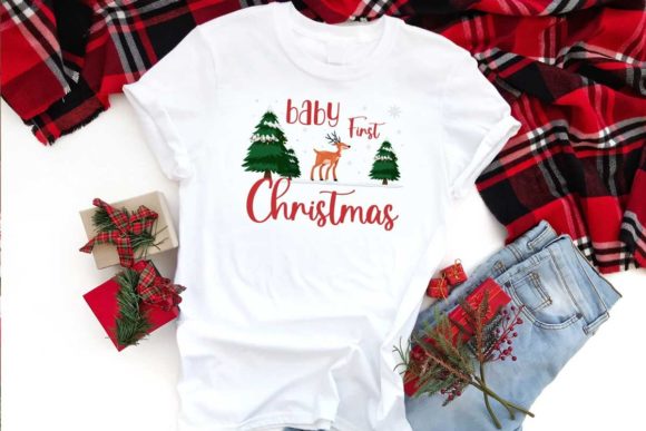 Baby 1st Christmas Deer Graphic Graphic Print Templates By Cricut Market