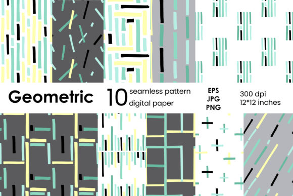 Geometric. Seamless Pattern Grafik Papier-Muster Von Mariya Lutskovskaya