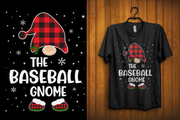 The Baseball Gnome Christmas T Shirt Svg Grafik Druck-Vorlagen Von Design me