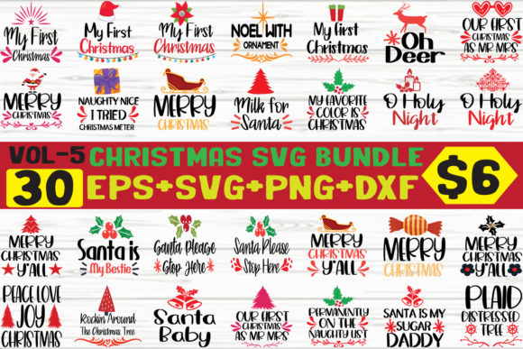 Christmas SVG Bundle Grafik Druck-Vorlagen Von thesvgfactory