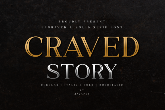 Craved Story Serif Fonts Font Door JavaPep