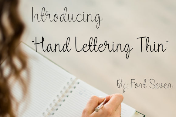 Hand Lettering Thin Fuentes Caligráficas Fuente Por Font Seven