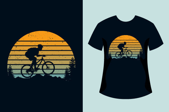 Retro Vintage Mountain Bike Tshirt Graphic Print Templates By lakiaktertsd
