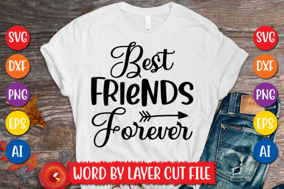 Best Friends Forever Svg Design Graphic Print Templates By MegaSVGArt