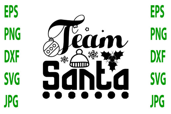Christmas SVG T-Shirt Design, Team Santa Grafik Druck-Vorlagen Von Top Seller